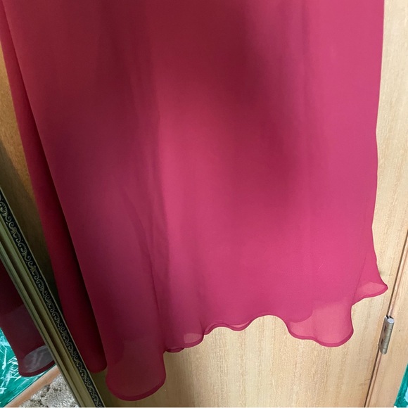 J Michaels Sleeveless Cowl Neck Red Dress - Picture 4 of 8